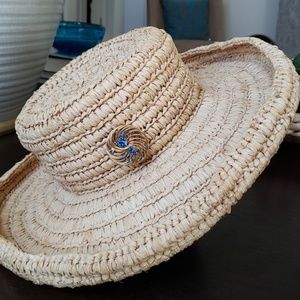 VTG Corroboree Raffia sun hat, beige
